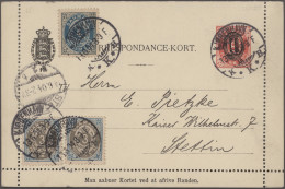 Denmark - Postal Stationery: 1870/1958 (ca.), Lot Of 27 Commercially Used Statio - Enteros Postales