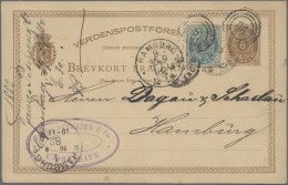 Denmark - Postal Stationery: 1878/1944, Lot Of 49 Commercially Used Stationery C - Postal Stationery