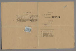 Italy: 1867-1946, Empfangsbestätigungen / Rückscheine (ricevuta Di Ritorno), Abw - Colecciones