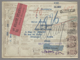 Italy - Postal Stationary: 1925-26, 94 Auslandspaketkarten-Ganzsachen Nach Frank - Entiers Postaux