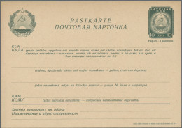 Latvia - Postal Stationery: 1923-1940, Partie Aus 40 Ganzsachenkarten, Zehn Stüc - Lettonie