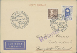 Sweden: 1852/1976, Balance Of Apprx. 134 Covers/cards, Showing Some Nice 1930s/1 - Briefe U. Dokumente