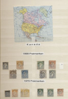 Canada: 1868-1991 (ca.), Meist Gestempelte Sammlung Bis 1970er Jahre In Steckalb - Collections
