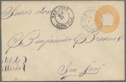 Costa Rica: 1892-1953, Lot Of 15 Covers Or Cards Incl. 1899 Cover With 10c Coat - Costa Rica