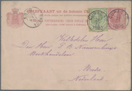 Curacao: 1889-1946, Cover Lot Starting With PSC 5c Willem III Uprated With 2 1/2 - Niederländische Antillen, Curaçao, Aruba