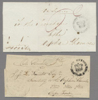 Cap Of Good Hope: 1814-40s, Collection Of 19 Stampless Covers Including 13 Beari - Capo Di Buona Speranza (1853-1904)