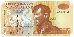Nuova Zelanda NEW ZEALAND 5 Dollars 1992 Sir Hillary Fds AA  LOTTO 575 - Nueva Zelandía
