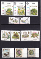 1986 EUROPA CEPT EUROPE Gibraltar, Jersey, Guernsey, Great Britain 4 Serie MNH** Conservazione Della Natura, Nature - 1986