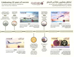 QATAR  - 2017  MINIATURE STAMPS SHEET CELEBRATING 20YEARS OF SUCCESS, UMM (**). - Qatar