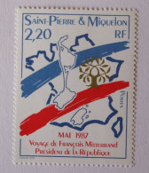 SPM 1987 Visite Du Président François Mitterand Mai 1987,Carte  Neuf - Unused Stamps
