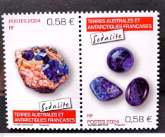 2024-01- TAAF- SFAT-   MINERALS SODALITE        2V      MNH** - Ongebruikt