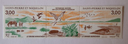 SPM 1987 Triptyque Nature Paysages Le Grand Barachois Isthme De Langlade  Neuf - Unused Stamps