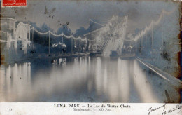 75  CARTE PHOTO PARIS LUNA PARC LE PARC DU WATER CHUTE - Paris La Nuit