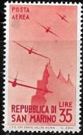 SAN MARINO - 1946 - POSTA AEREA - AEREI LIRE 35 - NUOVO MNH** ( YVERT AV 50- MICHEL 347  - SS A58) - Corréo Aéreo