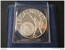 MONETA SILVER COIN 1992 ELEZIONI POLITICHE  LEGA NORD UMBERTO BOSSI ORIGINALE EDIZIONE LIMITATA 22 GRAMMI FDC - Gedenkmünzen
