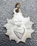 Pendentif Médaille Religieuse Début XXe "Sacré-Coeur De Jésus" Religious Medal - Religion & Esotérisme