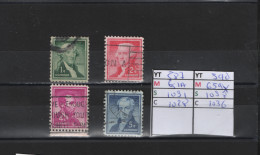 PRIX FIXE Obl   587 A 590 YT Hommes Célèbres 1954 Etats Unis  58A/06 - Used Stamps