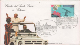 Vaticano - Vatican - Vatikan - 06.02.1985 - Rientro Del Santo Padre Alla S.Sede - Return To The Holy See - FDC Roma - Cartas & Documentos