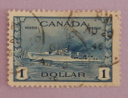 CANADA YT 218 OBLITÉRÉ "DESTROYER IROQUOIS" ANNÉES 1943/1948 - Gebraucht