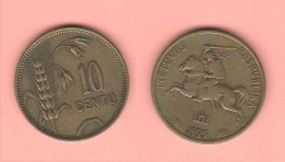 Lituania 10 Centu 1925 Lithuania Lietuvos Respublika Bronze Typological Coin - Lithuania
