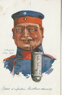 Illustrateur Emile Dupuis Soldat D Infanterie Laudsaurm Allemand Lille 1914 Patriotique Série Leurs Caboches N°34 - Dupuis, Emile