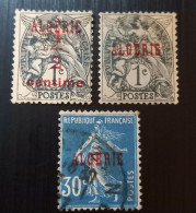 Algérie 1924 -1926 Timbres Français Avec Surimpression "ALGERIE" En Rouge -  Modèle: Pasteur - Used Stamps