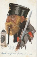 Illustrateur Emile Dupuis Isoldat D Infanterie Laudsaurm Bavarois Lille 1914 Patriotique Série Leurs Caboches N°36 - Dupuis, Emile