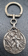 Porte-clés Religieux Milieu XXe Argent 800 "Saint Christophe" Religious Medal - Religion & Esotérisme