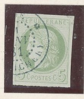 INDE  - N°17 COLONIES GÉNÉRALES- CERÈS 5 C VERT /AZURÉ - SUP -Obl .CàD . INDE /*PONDICHERY * 1-JAN 81 - Used Stamps