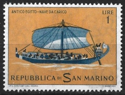 San Marino 1963. Scott #540 (MH) Ancient Ship, Egyptian Cargo - Unused Stamps