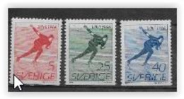 Suède 1966 N°533/535 Neufs Patinage - Unused Stamps