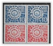 Suède 1968 N°588a/589a Neufs En Paires Université De Lund - Unused Stamps