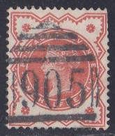 Grande Bretagne - 1887 - 1900  Victoria -    Y&T N °  91  Oblitéré Avec Chiffre  905 - Used Stamps