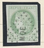 MARTINIQUE  - N°17 COLONIES GÉNÉRALES- CERÈS 5 C VERT /AZURÉ - TTB -Obl -LOSANGE M Q E - Used Stamps