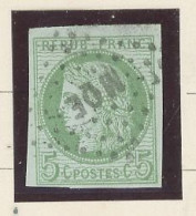 MARTINIQUE  - N°17 COLONIES GÉNÉRALES- CERÈS 5 C VERT /AZURÉ - TTB -Obl -LOSANGE M Q E - Used Stamps