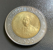 SAN MARINO 1984  Moneta  L.500 Albert Einstein - San Marino