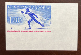 P) 1980 ANDORRA FR, PROOF WINTER OLYMPIC IN LAKE PLACID, XF - Other & Unclassified
