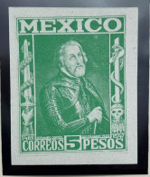 Baja.P) 1930 MEXICO, KOSSEL PROOF, HERNANDO CORTES GOVERNOR GREEN, MEXICO CORREOS, XF - Mexico