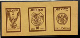 Baja.P) 1917 MEXICO, CARD BOARD KOSSEL PROOF EAGLE WITH SNAKE BROWN PAPER, PRINTED IN AUSTRIA, XF - Mexico