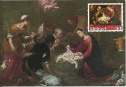 Carte Maximum - Malawi - Murillo - Adoração Dos Pastores - Adoration Of The Sheperds Bergers - Verso Non Imprime - Malawi (1964-...)