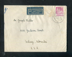 "BIZONE" 1951, Mi. 96wg EF Auf Lupo-Brief Ex Wuerzburg In Die USA (70045) - Lettres & Documents