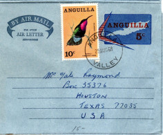 ANGUILLA, Aerogram,  Hummingbird    /   L'aérogramme, Oiseau, Kolibri  1968 - Segler & Kolibris