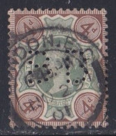 Grande Bretagne - 1887 - 1900  Victoria -    Y&T N °  97  Perforé  BB  Oblitéré - Perfins