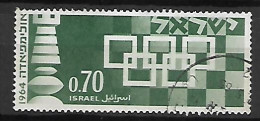 ISRAEL   -    1964.  Y&T N° 264 Oblitéré.   16° Tournoi International D' échecs. - Used Stamps (without Tabs)