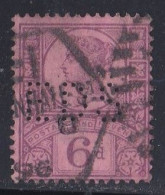 Grande Bretagne - 1887 - 1900  Victoria -    Y&T N °  100  Perforé  EDS  Oblitéré - Perfins