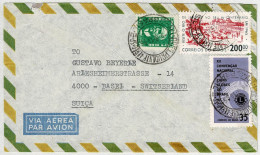 Brasilien / Brasil 1965, Luftpostbrief Prudente - Basel (Schweiz) - Storia Postale