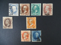 USA Mi 36 - 48 , Sc 182 - 191 , Gestempelt , Unvollständig/Incomplete - Used Stamps