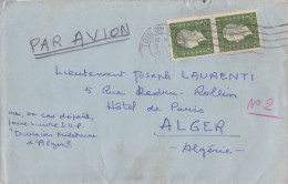 Lettre Par Avion Obl. Flier Toulon S/ Mer Le 9 X 45 Sur 3f X 2 Dulac N° 694 (tarif Du 1/3/45) Pour Alger - 1944-45 Marianne Van Dulac