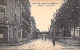 35 - REDON : Rue Des Douves Et Pont Du Chemin De Fer - CPA - Ile Et Vilaine - Redon