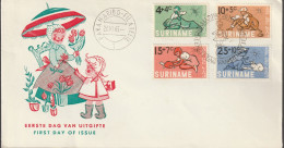 Suriname 1965, FDC Unused, Children Stamps, Pets - Surinam